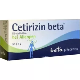 CETIRIZIN comprimés pelliculés bêta, 50 pc