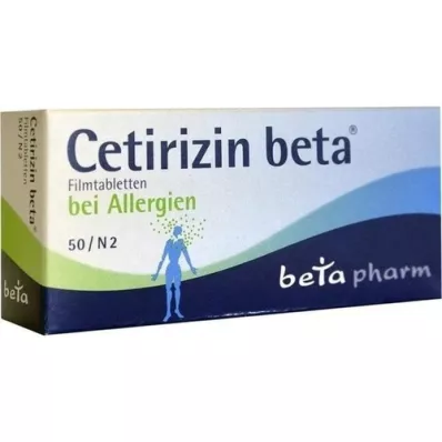 CETIRIZIN comprimés pelliculés bêta, 50 pc