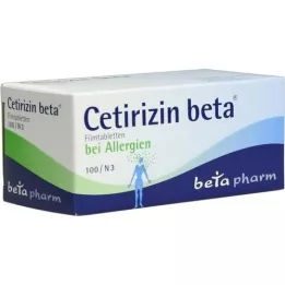 CETIRIZIN comprimés pelliculés bêta, 100 pc