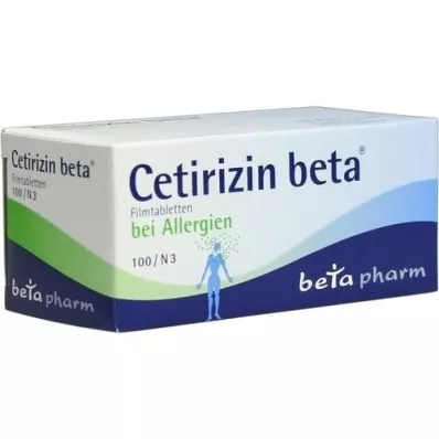 CETIRIZIN comprimés pelliculés bêta, 100 pc
