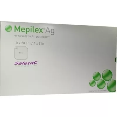 MEPILEX Pansement en mousse Ag 10x20 cm stérile, 5 pc MEPILEX Pansement en mousse Ag 10x20 cm stérile, 5 pc