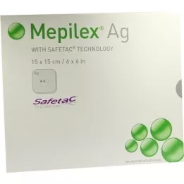 MEPILEX Pansement en mousse Ag 15x15 cm stérile, 5 pc