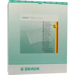 ASKINA Pansement hydraulique en mousse 10x10 cm stérile antiadhésif, 10 pc