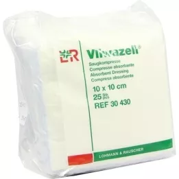 VLIWAZELL Compresses absorbantes non stériles 10x10 cm, 25 pièces