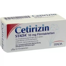 CETIRIZIN STADA 10 mg comprimés pelliculés, 50 pc