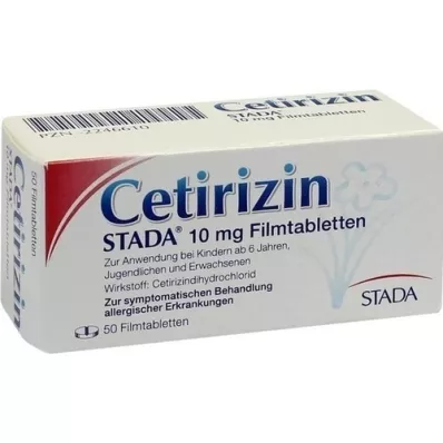 CETIRIZIN STADA 10 mg comprimés pelliculés, 50 pc