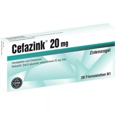 CEFAZINK Comprimés pelliculés à 20 mg, 20 pc