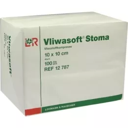 VLIWASOFT Compresses pour stomie 10x10 cm 4 fois, 100 pièces