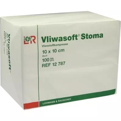 VLIWASOFT Compresses pour stomie 10x10 cm 4 fois, 100 pièces