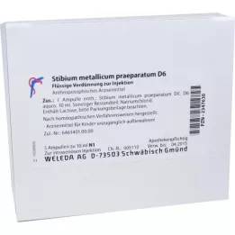 STIBIUM METALLICUM PRAEPARATUM D 6 ampoules, 5X10 ml