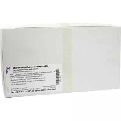 STIBIUM METALLICUM PRAEPARATUM D 6 ampoules, 50X10 ml