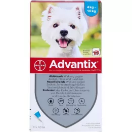 ADVANTIX Spot-on Lsg.z.Auftr.a.d.H.f.Dog 4-10 kg, 4 pc