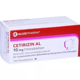 CETIRIZIN AL 10 mg comprimés pelliculés, 100 pc
