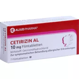 CETIRIZIN AL 10 mg comprimés pelliculés, 7 pc
