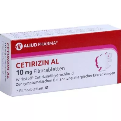 CETIRIZIN AL 10 mg comprimés pelliculés, 7 pc