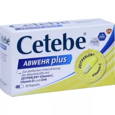 CETEBE ABWEHR plus vitamine C + vitamine D3 + capsules de zinc., 30 pc