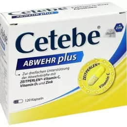 CETEBE ABWEHR plus vitamine C + vitamine D3 + capsules de zinc., 120 pc