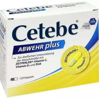 CETEBE ABWEHR plus vitamine C + vitamine D3 + capsules de zinc., 120 pc