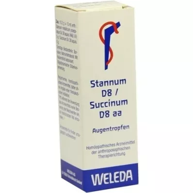 STANNUM D 8 succinum D 8 aa collyre, 10 ml