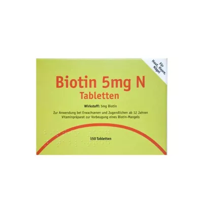 BIOTIN 5 mg N comprimés, 150 pcs