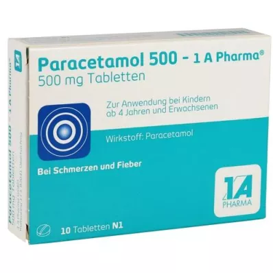 PARACETAMOL 500-1A Pharma comprimés, 10 pc