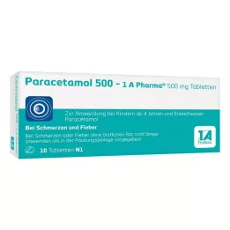PARACETAMOL 500-1A Pharma comprimés, 10 pc