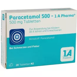 PARACETAMOL 500-1A Pharma comprimés, 20 pc