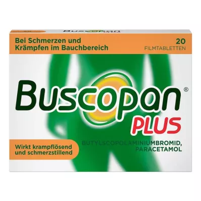Buscopan plus 10 mg / 500 mg comprimés pelliculés, 20 pc Buscopan plus 10 mg / 500 mg comprimés pelliculés, 20 pc