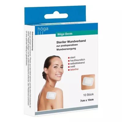 Pansements Höga Derm 100mmx70mm stériles, 10 pièces
