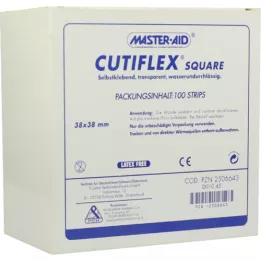 CUTIFLEX Pansement film square 38x38 mm MasterAid, 100 pces
