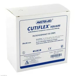 CUTIFLEX Pansement film square 38x38 mm MasterAid, 100 pces