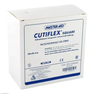 CUTIFLEX Pansement film square 38x38 mm MasterAid, 100 pces