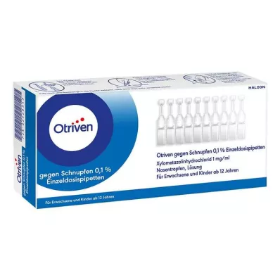 Otriven contre le rhume 0,1% pipettes unidose sans conservation, 40X0,3 ml