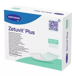 ZETUVIT Compresse absorbante Plus extra-résistante, stérile, 10x10 cm, 10 pces