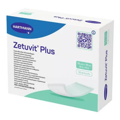 ZETUVIT Compresse absorbante Plus extra-résistante, stérile, 10x10 cm, 10 pces