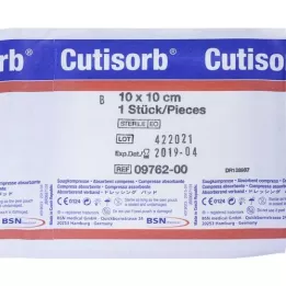 CUTISORB Compresses absorbantes stériles 10x10 cm, 1 pc