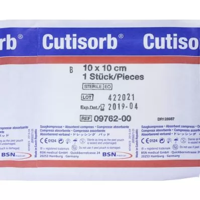 CUTISORB Compresses absorbantes stériles 10x10 cm, 1 pc