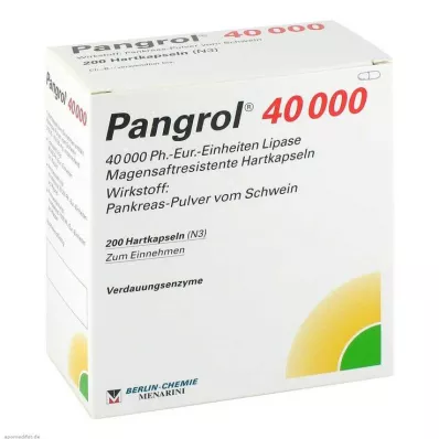 Pangrol 40000 gélules gastro-résistantes, 200 pièces Pangrol 40000 gélules gastro-résistantes, 200 pièces