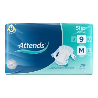 Attends Slip Active 9 moyen, 28 pc