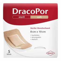 DRACOPOR Pansement 8x10 cm stérile couleur chair, 5 pces
