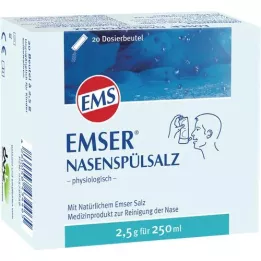 EMSER Sel de rinçage nasal physiologique, 20 pcs