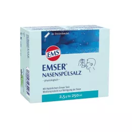 EMSER Sel de rinçage nasal physiologique, 20 pcs
