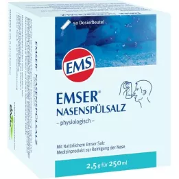 EMSER Sel de rinçage nasal physiologique, 50 pcs