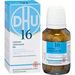 BIOCHEMIE DHU 16 Comprimés de Lithium chloratum D 6, 200 comprimés