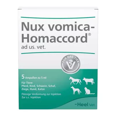 NUX VOMICA HOMACCORD Ampoules ad us.vet, 5 pces