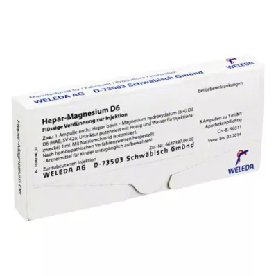 HEPAR MAGNESIUM D 6 ampoules, 8X1 ml