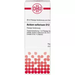 ACIDUM SULFURICUM D 12 Dilution, 20 ml