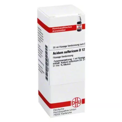 ACIDUM SULFURICUM D 12 Dilution, 20 ml