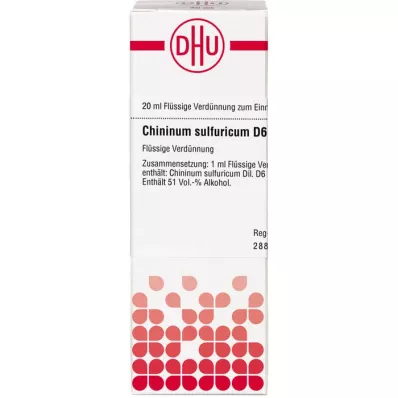 CHININUM SULFURICUM D 6 Dilution, 20 ml