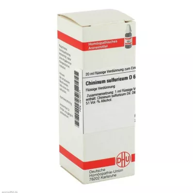 DHU Chininum sulfuricum D 6 Dilution, 20 ml
